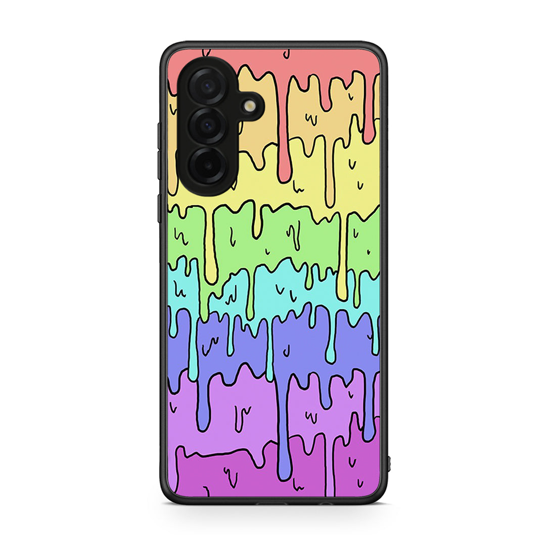 Samsung Galaxy A26 5G Melting Rainbow θήκη από τη Smartfits με σχέδιο στο πίσω μέρος και μαύρο περίβλημα | Smartphone case with colorful back and black bezels by Smartfits