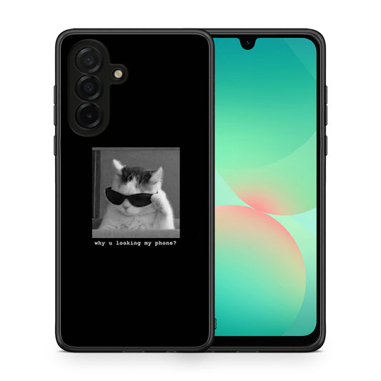 Θήκη Samsung Galaxy A26 5G Meme Cat από τη Smartfits με σχέδιο στο πίσω μέρος και μαύρο περίβλημα | Samsung Galaxy A26 5G Meme Cat case with colorful back and black bezels