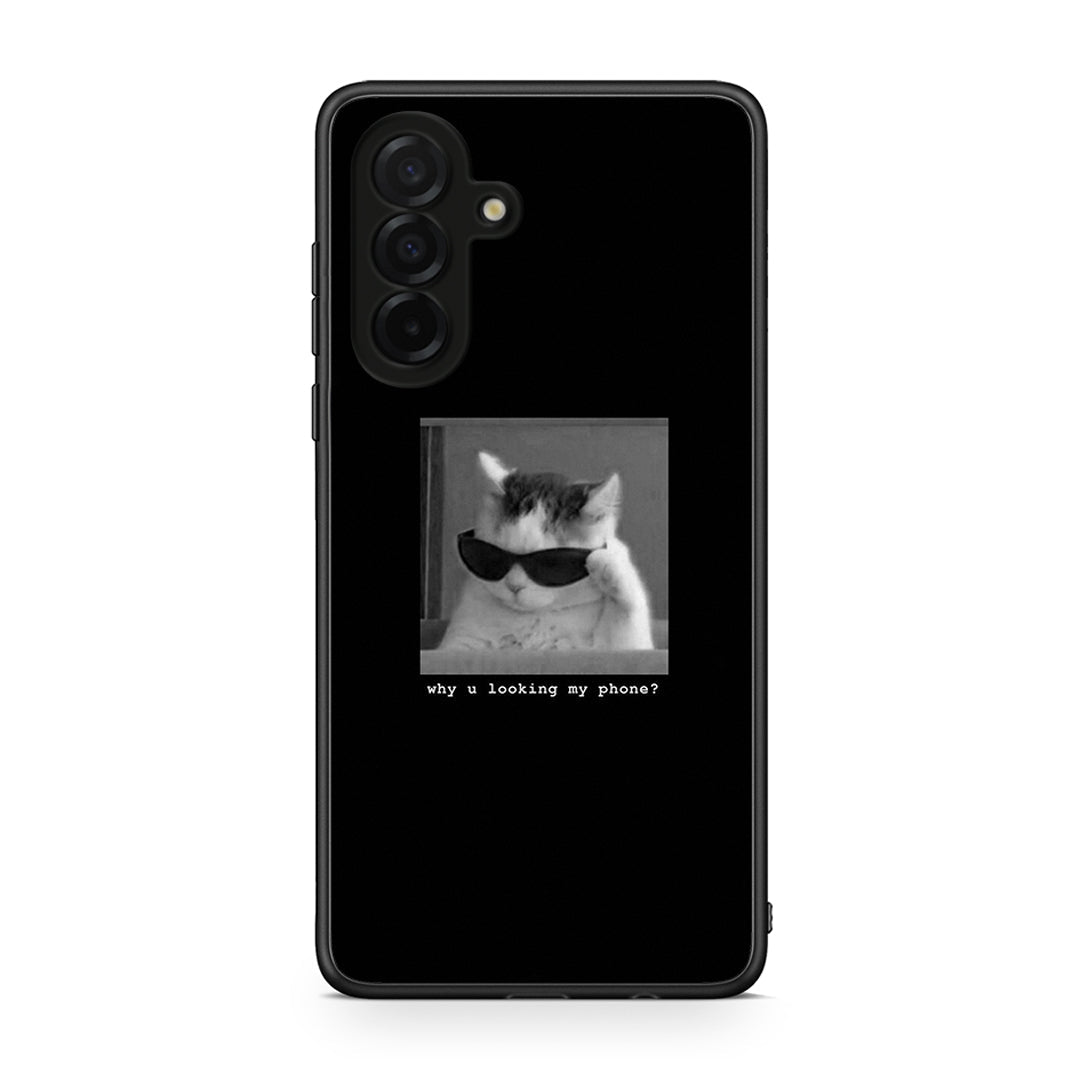 Samsung Galaxy A26 5G Meme Cat θήκη από τη Smartfits με σχέδιο στο πίσω μέρος και μαύρο περίβλημα | Smartphone case with colorful back and black bezels by Smartfits