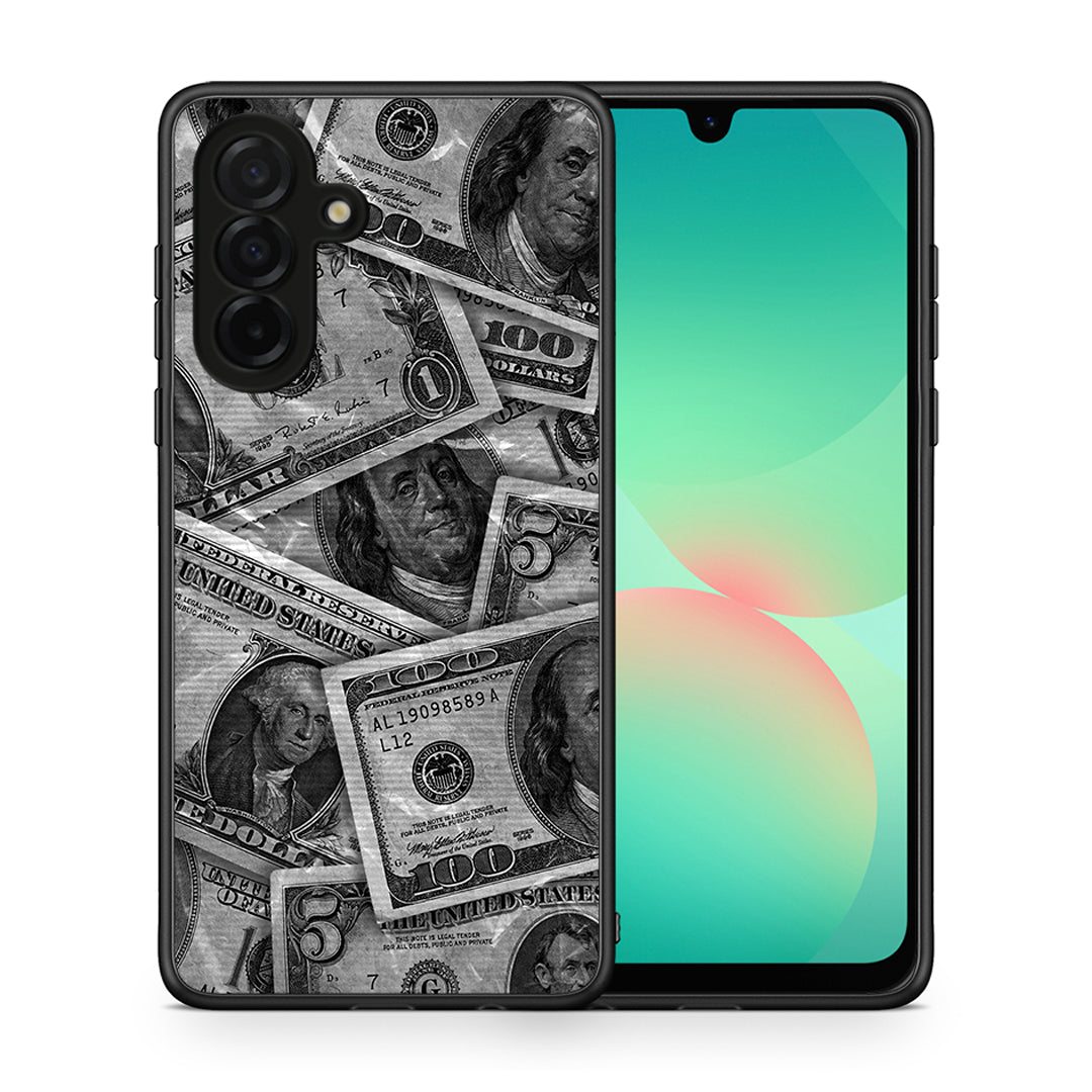 Θήκη Samsung Galaxy A26 5G Money Dollars από τη Smartfits με σχέδιο στο πίσω μέρος και μαύρο περίβλημα | Samsung Galaxy A26 5G Money Dollars case with colorful back and black bezels