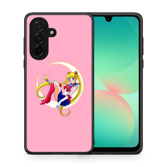 Θήκη Samsung Galaxy A26 5G Moon Girl από τη Smartfits με σχέδιο στο πίσω μέρος και μαύρο περίβλημα | Samsung Galaxy A26 5G Moon Girl case with colorful back and black bezels