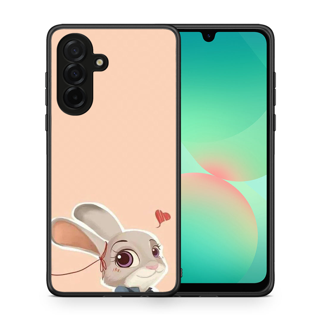 Θήκη Samsung Galaxy A26 5G Nick Wilde And Judy Hopps Love 2 από τη Smartfits με σχέδιο στο πίσω μέρος και μαύρο περίβλημα | Samsung Galaxy A26 5G Nick Wilde And Judy Hopps Love 2 case with colorful back and black bezels