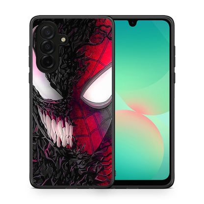 Θήκη Samsung Galaxy A26 5G SpiderVenom PopArt από τη Smartfits με σχέδιο στο πίσω μέρος και μαύρο περίβλημα | Samsung Galaxy A26 5G SpiderVenom PopArt case with colorful back and black bezels