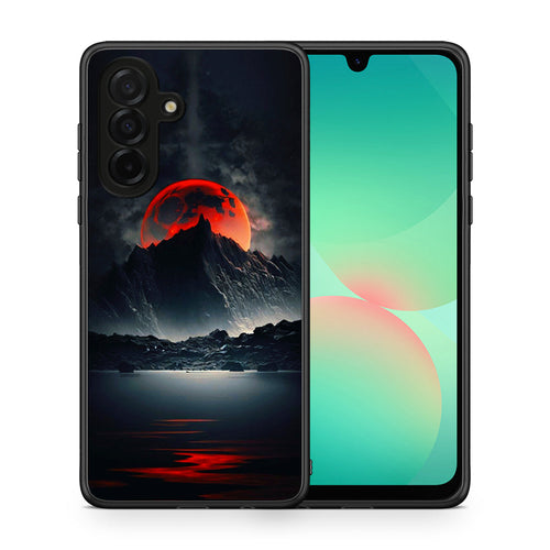 Θήκη Samsung Galaxy A26 5G Red Full Moon από τη Smartfits με σχέδιο στο πίσω μέρος και μαύρο περίβλημα | Samsung Galaxy A26 5G Red Full Moon case with colorful back and black bezels