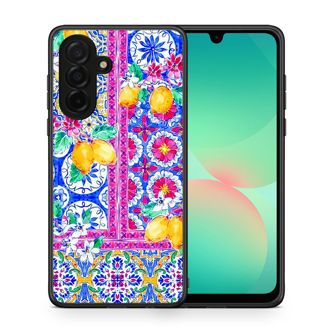 Θήκη Samsung Galaxy A26 5G Retro Spring από τη Smartfits με σχέδιο στο πίσω μέρος και μαύρο περίβλημα | Samsung Galaxy A26 5G Retro Spring case with colorful back and black bezels