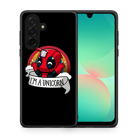 Θήκη Samsung Galaxy A26 5G Unicorn Deadpool από τη Smartfits με σχέδιο στο πίσω μέρος και μαύρο περίβλημα | Samsung Galaxy A26 5G Unicorn Deadpool case with colorful back and black bezels