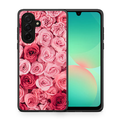 Θήκη Samsung Galaxy A26 5G RoseGarden Valentine από τη Smartfits με σχέδιο στο πίσω μέρος και μαύρο περίβλημα | Samsung Galaxy A26 5G RoseGarden Valentine case with colorful back and black bezels