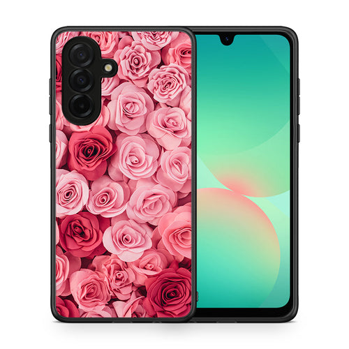Θήκη Samsung Galaxy A26 5G RoseGarden Valentine από τη Smartfits με σχέδιο στο πίσω μέρος και μαύρο περίβλημα | Samsung Galaxy A26 5G RoseGarden Valentine case with colorful back and black bezels