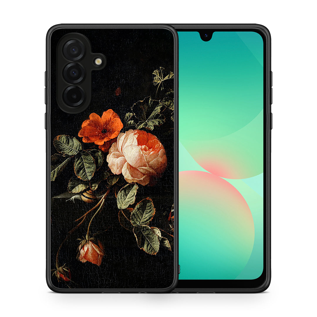 Θήκη Samsung Galaxy A26 5G Vintage Roses από τη Smartfits με σχέδιο στο πίσω μέρος και μαύρο περίβλημα | Samsung Galaxy A26 5G Vintage Roses case with colorful back and black bezels