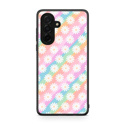 Samsung Galaxy A26 5G White Daisies θήκη από τη Smartfits με σχέδιο στο πίσω μέρος και μαύρο περίβλημα | Smartphone case with colorful back and black bezels by Smartfits