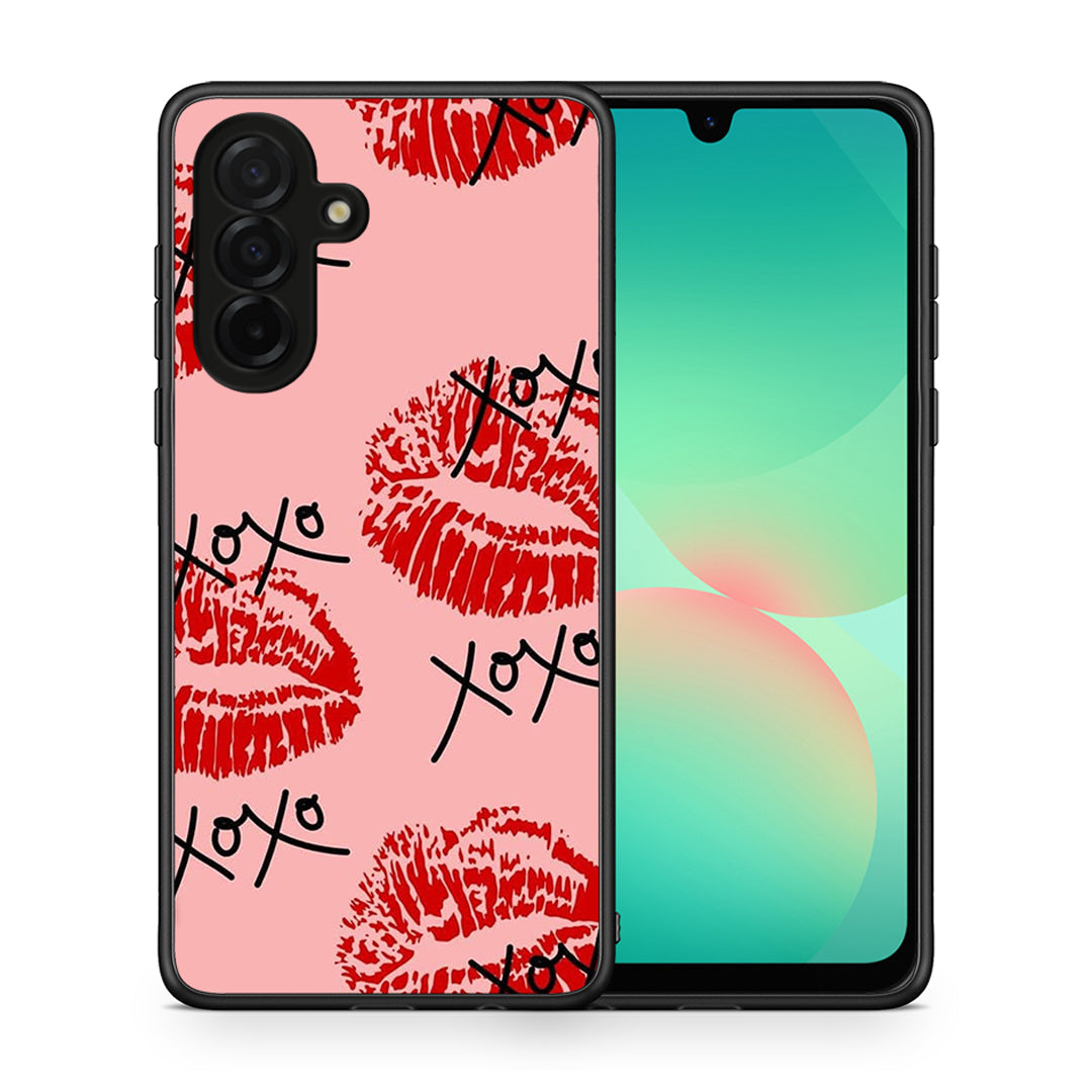 Θήκη Samsung Galaxy A26 5G XOXO Lips από τη Smartfits με σχέδιο στο πίσω μέρος και μαύρο περίβλημα | Samsung Galaxy A26 5G XOXO Lips case with colorful back and black bezels