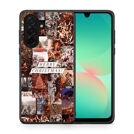 Θήκη Samsung Galaxy A26 5G Xmas Collage από τη Smartfits με σχέδιο στο πίσω μέρος και μαύρο περίβλημα | Samsung Galaxy A26 5G Xmas Collage case with colorful back and black bezels