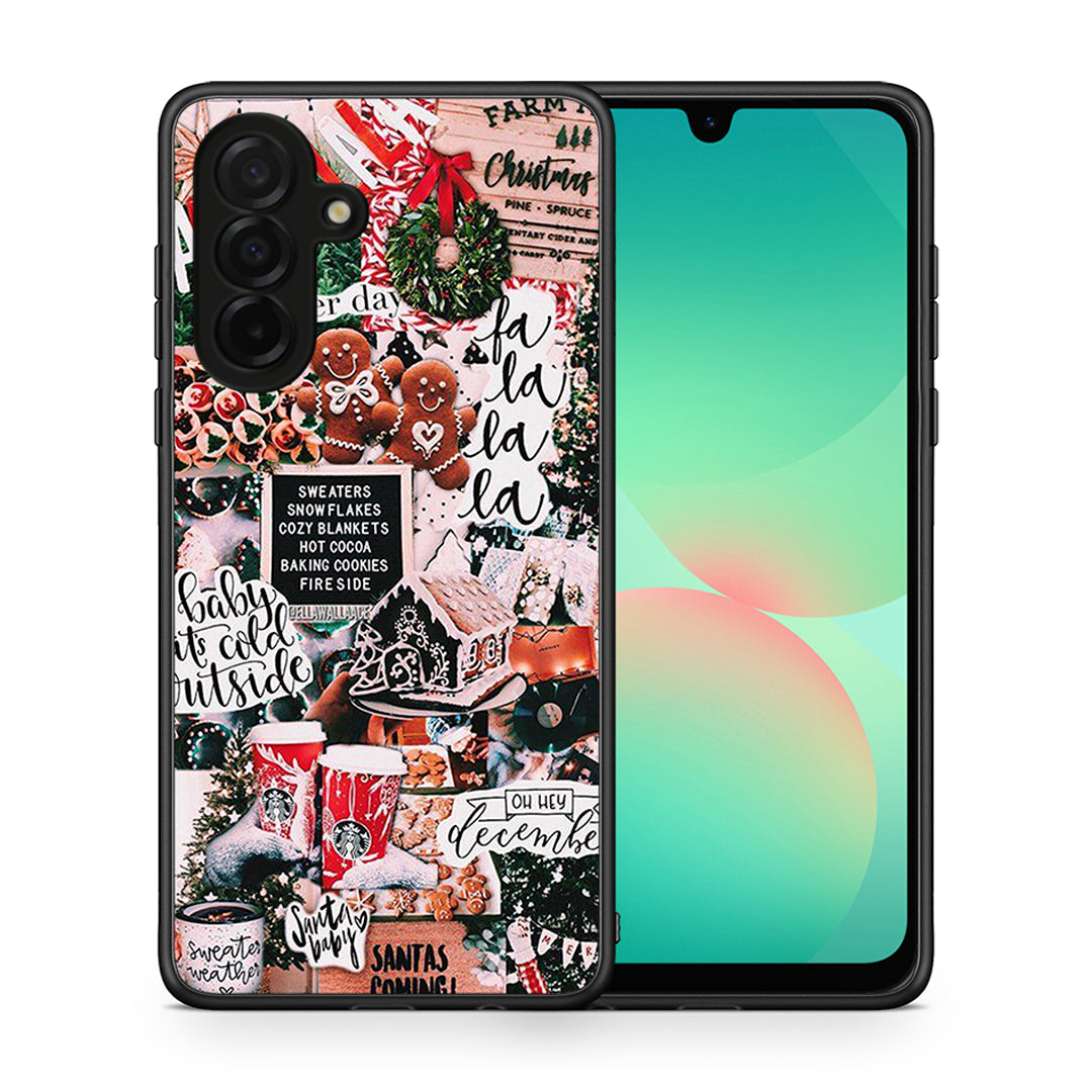 Θήκη Samsung Galaxy A26 5G Xmas Habbits από τη Smartfits με σχέδιο στο πίσω μέρος και μαύρο περίβλημα | Samsung Galaxy A26 5G Xmas Habbits case with colorful back and black bezels