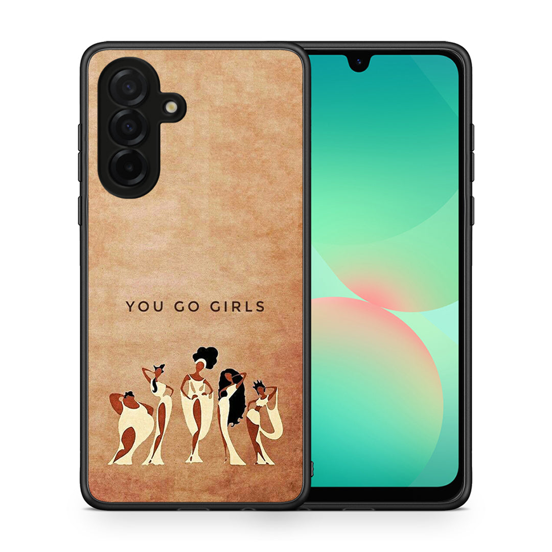 Θήκη Samsung Galaxy A26 5G You Go Girl από τη Smartfits με σχέδιο στο πίσω μέρος και μαύρο περίβλημα | Samsung Galaxy A26 5G You Go Girl case with colorful back and black bezels