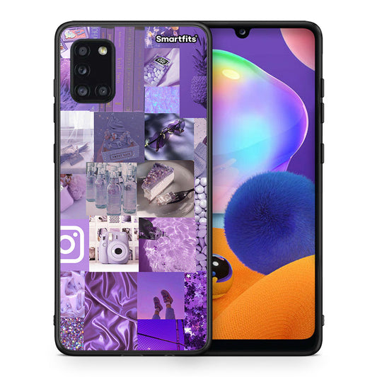 Purple Aesthetic Collage - Samsung Galaxy A31 θήκη