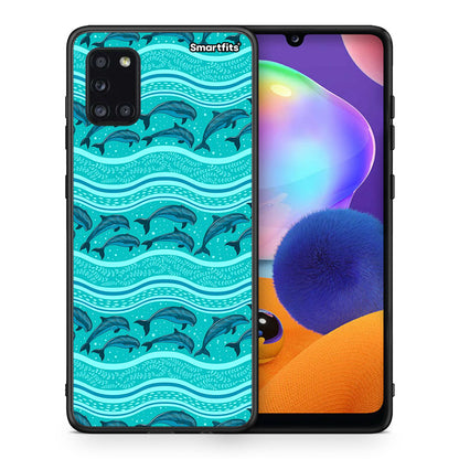 Swimming Dolphins - Samsung Galaxy A31 θήκη