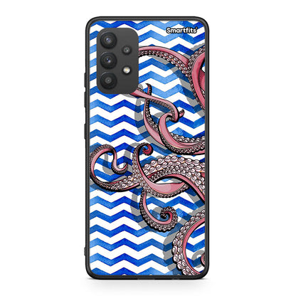 Samsung A32 4G Chevron Devilfish θήκη από τη Smartfits με σχέδιο στο πίσω μέρος και μαύρο περίβλημα | Smartphone case with colorful back and black bezels by Smartfits