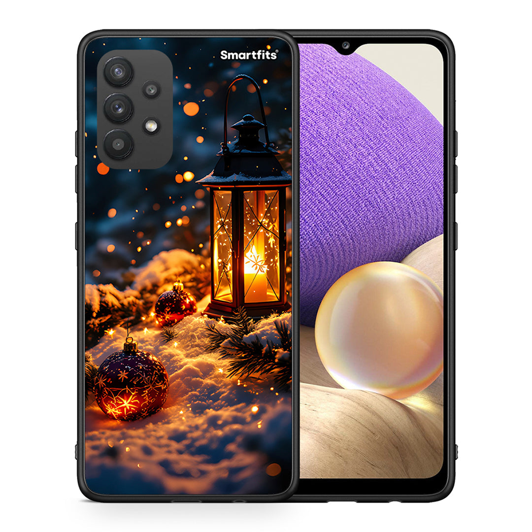 Θήκη Samsung A32 4G Christmas Ornaments από τη Smartfits με σχέδιο στο πίσω μέρος και μαύρο περίβλημα | Samsung A32 4G Christmas Ornaments case with colorful back and black bezels