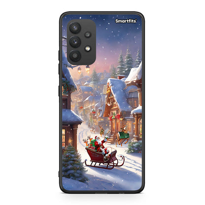 Samsung A32 4G Christmas Snow θήκη από τη Smartfits με σχέδιο στο πίσω μέρος και μαύρο περίβλημα | Smartphone case with colorful back and black bezels by Smartfits