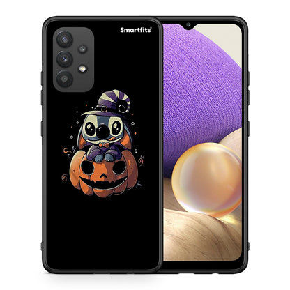 Θήκη Samsung A32 4G Halloween Stitch από τη Smartfits με σχέδιο στο πίσω μέρος και μαύρο περίβλημα | Samsung A32 4G Halloween Stitch case with colorful back and black bezels