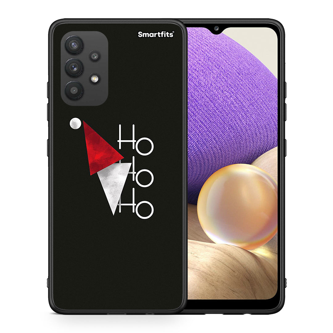 Θήκη Samsung A32 4G Minimal Christmas από τη Smartfits με σχέδιο στο πίσω μέρος και μαύρο περίβλημα | Samsung A32 4G Minimal Christmas case with colorful back and black bezels