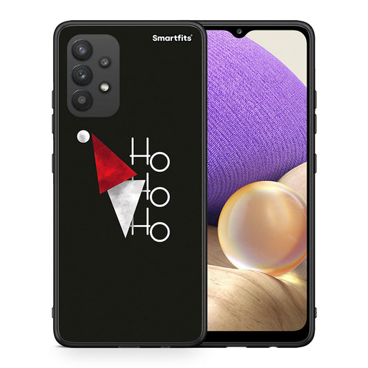 Θήκη Samsung A32 4G Minimal Christmas από τη Smartfits με σχέδιο στο πίσω μέρος και μαύρο περίβλημα | Samsung A32 4G Minimal Christmas case with colorful back and black bezels