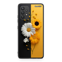 Thumbnail for Samsung A32 4G Yellow Daisies θήκη από τη Smartfits με σχέδιο στο πίσω μέρος και μαύρο περίβλημα | Smartphone case with colorful back and black bezels by Smartfits