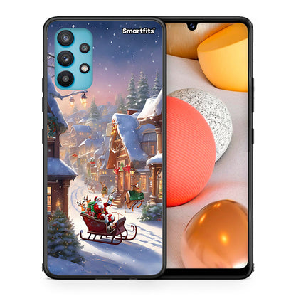 Θήκη Samsung Galaxy A32 5G  Christmas Snow από τη Smartfits με σχέδιο στο πίσω μέρος και μαύρο περίβλημα | Samsung Galaxy A32 5G  Christmas Snow case with colorful back and black bezels