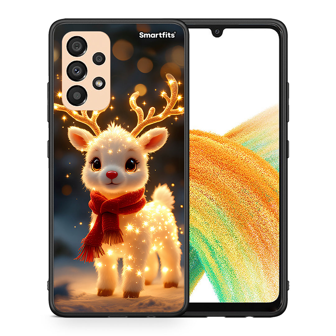 Θήκη Samsung A33 5G Christmas Cutie από τη Smartfits με σχέδιο στο πίσω μέρος και μαύρο περίβλημα | Samsung A33 5G Christmas Cutie case with colorful back and black bezels