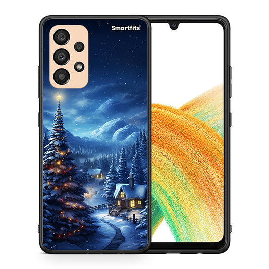 Θήκη Samsung A33 5G Christmas Scenery από τη Smartfits με σχέδιο στο πίσω μέρος και μαύρο περίβλημα | Samsung A33 5G Christmas Scenery case with colorful back and black bezels