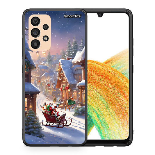 Θήκη Samsung A33 5G Christmas Snow από τη Smartfits με σχέδιο στο πίσω μέρος και μαύρο περίβλημα | Samsung A33 5G Christmas Snow case with colorful back and black bezels