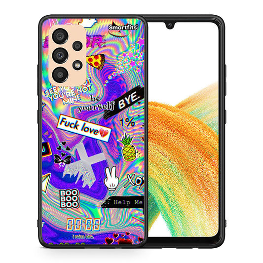 Θήκη Samsung A33 5G Game Over από τη Smartfits με σχέδιο στο πίσω μέρος και μαύρο περίβλημα | Samsung A33 5G Game Over case with colorful back and black bezels