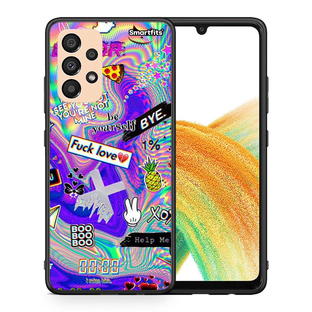 Θήκη Samsung A33 5G Game Over από τη Smartfits με σχέδιο στο πίσω μέρος και μαύρο περίβλημα | Samsung A33 5G Game Over case with colorful back and black bezels