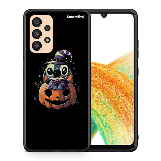 Θήκη Samsung A33 5G Halloween Stitch από τη Smartfits με σχέδιο στο πίσω μέρος και μαύρο περίβλημα | Samsung A33 5G Halloween Stitch case with colorful back and black bezels