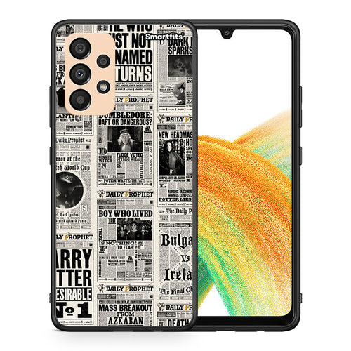 Θήκη Samsung A33 5G Harry Paper από τη Smartfits με σχέδιο στο πίσω μέρος και μαύρο περίβλημα | Samsung A33 5G Harry Paper case with colorful back and black bezels