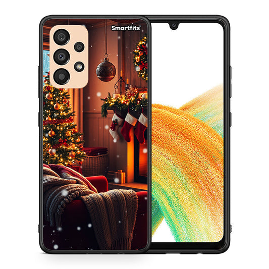 Θήκη Samsung A33 5G Home For Christmas από τη Smartfits με σχέδιο στο πίσω μέρος και μαύρο περίβλημα | Samsung A33 5G Home For Christmas case with colorful back and black bezels