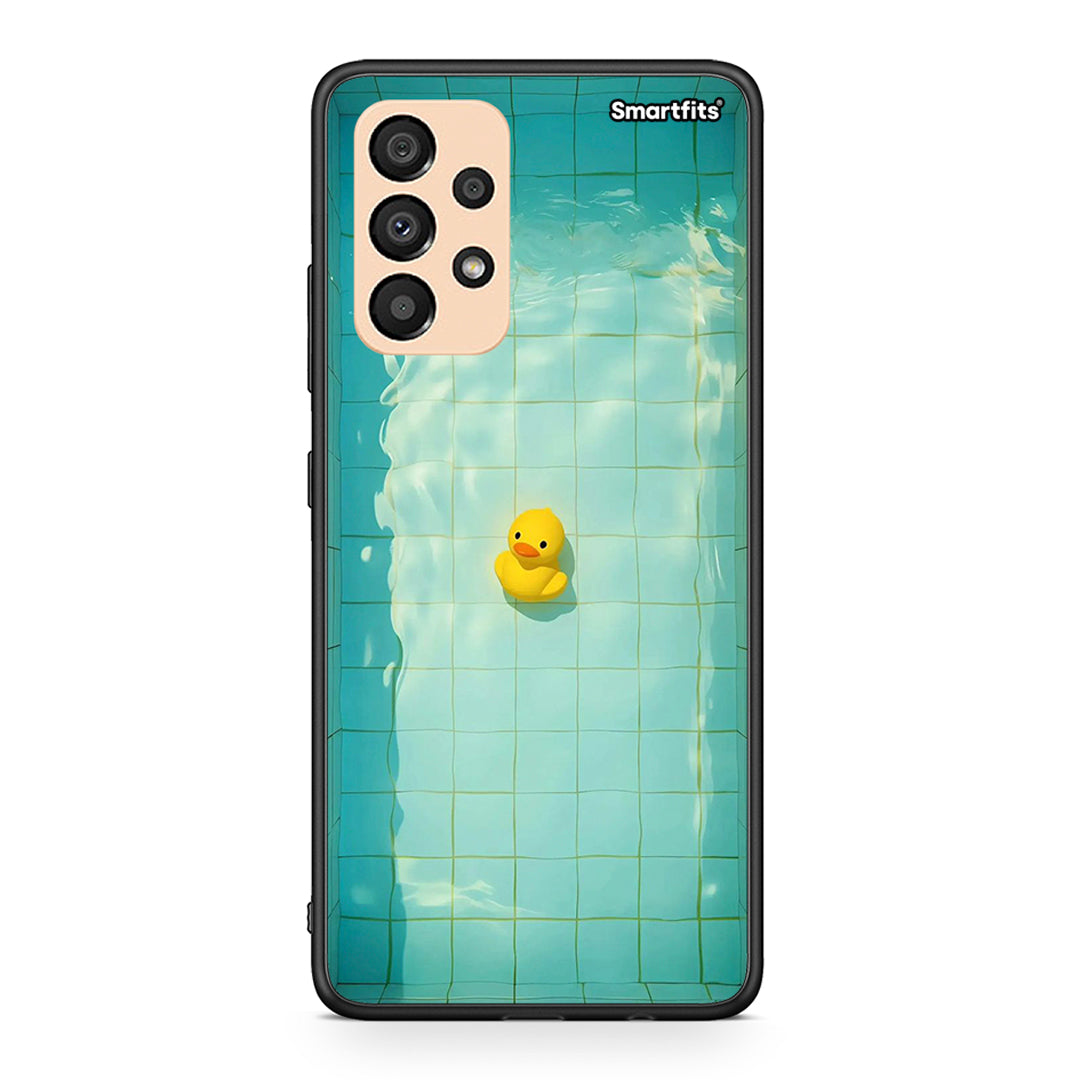 Samsung A33 5G Yellow Duck θήκη από τη Smartfits με σχέδιο στο πίσω μέρος και μαύρο περίβλημα | Smartphone case with colorful back and black bezels by Smartfits