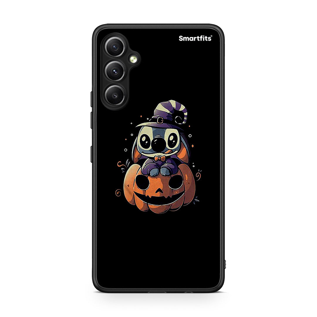 Θήκη Samsung Galaxy A34 Halloween Stitch από τη Smartfits με σχέδιο στο πίσω μέρος και μαύρο περίβλημα | Samsung Galaxy A34 Halloween Stitch Case with Colorful Back and Black Bezels
