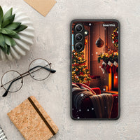 Thumbnail for Θήκη Samsung Galaxy A34 Home For Christmas από τη Smartfits με σχέδιο στο πίσω μέρος και μαύρο περίβλημα | Samsung Galaxy A34 Home For Christmas Case with Colorful Back and Black Bezels