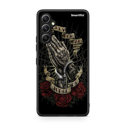Θήκη Samsung Galaxy A34 Judge By God από τη Smartfits με σχέδιο στο πίσω μέρος και μαύρο περίβλημα | Samsung Galaxy A34 Judge By God Case with Colorful Back and Black Bezels