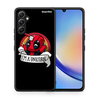 Thumbnail for Θήκη Samsung Galaxy A34 Unicorn Deadpool από τη Smartfits με σχέδιο στο πίσω μέρος και μαύρο περίβλημα | Samsung Galaxy A34 Unicorn Deadpool Case with Colorful Back and Black Bezels