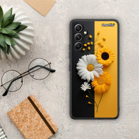 Thumbnail for Θήκη Samsung Galaxy A34 Yellow Daisies από τη Smartfits με σχέδιο στο πίσω μέρος και μαύρο περίβλημα | Samsung Galaxy A34 Yellow Daisies Case with Colorful Back and Black Bezels