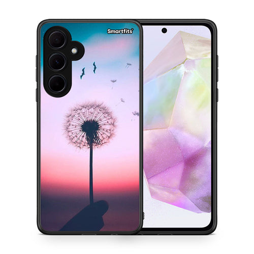 Θήκη Samsung Galaxy A35 Wish Boho από τη Smartfits με σχέδιο στο πίσω μέρος και μαύρο περίβλημα | Samsung Galaxy A35 Wish Boho case with colorful back and black bezels