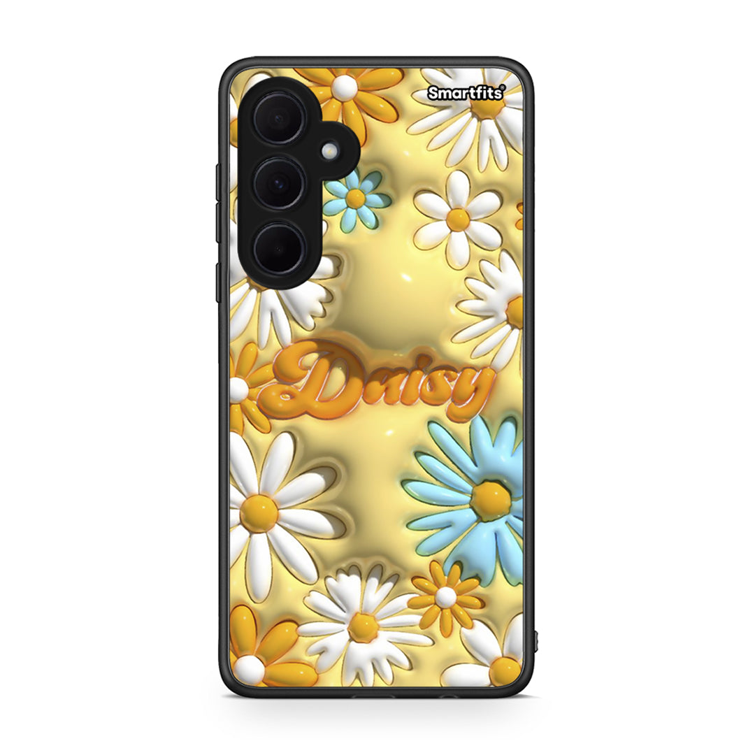 Samsung Galaxy A35 Bubble Daisies θήκη από τη Smartfits με σχέδιο στο πίσω μέρος και μαύρο περίβλημα | Smartphone case with colorful back and black bezels by Smartfits