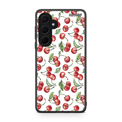 Samsung Galaxy A35 Cherry Summer θήκη από τη Smartfits με σχέδιο στο πίσω μέρος και μαύρο περίβλημα | Smartphone case with colorful back and black bezels by Smartfits
