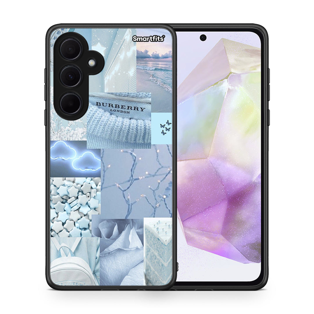 Θήκη Samsung Galaxy A35 Ciel Aesthetic Collage από τη Smartfits με σχέδιο στο πίσω μέρος και μαύρο περίβλημα | Samsung Galaxy A35 Ciel Aesthetic Collage case with colorful back and black bezels