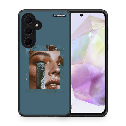 Θήκη Samsung Galaxy A35 Cry An Ocean από τη Smartfits με σχέδιο στο πίσω μέρος και μαύρο περίβλημα | Samsung Galaxy A35 Cry An Ocean case with colorful back and black bezels