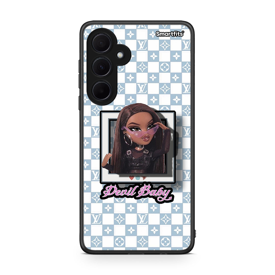Samsung Galaxy A35 Devil Baby Θήκη Αγίου Βαλεντίνου από τη Smartfits με σχέδιο στο πίσω μέρος και μαύρο περίβλημα | Smartphone case with colorful back and black bezels by Smartfits