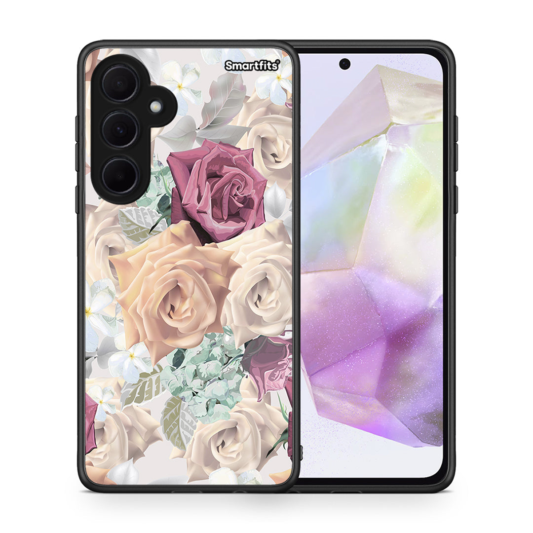 Θήκη Samsung Galaxy A35 Bouquet Floral από τη Smartfits με σχέδιο στο πίσω μέρος και μαύρο περίβλημα | Samsung Galaxy A35 Bouquet Floral case with colorful back and black bezels