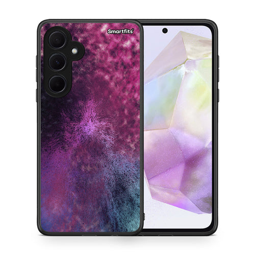 Θήκη Samsung Galaxy A35 Aurora Galaxy από τη Smartfits με σχέδιο στο πίσω μέρος και μαύρο περίβλημα | Samsung Galaxy A35 Aurora Galaxy case with colorful back and black bezels